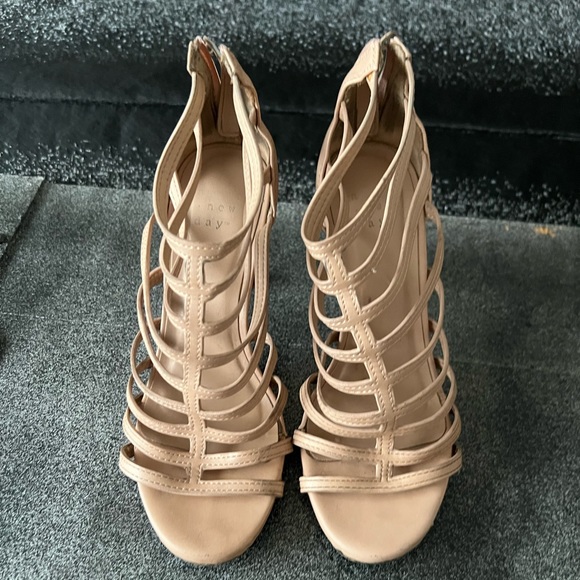 SAMPLE-Strappy Jayda Heels - Tan main image 1